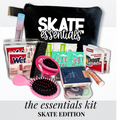 Black Skate Essentials Kit bag with cheer and skate competition grooming supplies and uniform care items.
