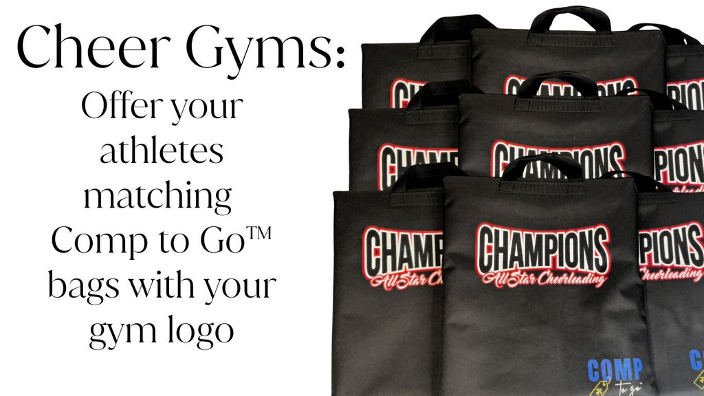 Black bags with 'Champions' branding on a white background